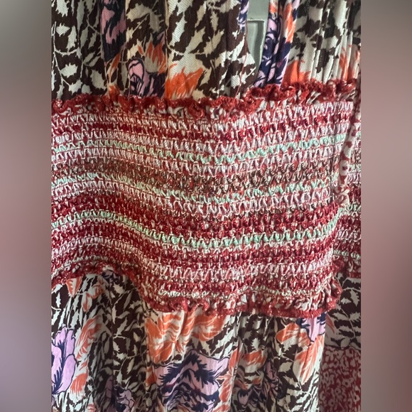 Free People Intimately Floral Print Gabriela Halter Boho Midi Dress Small SP - Picture 10 of 10